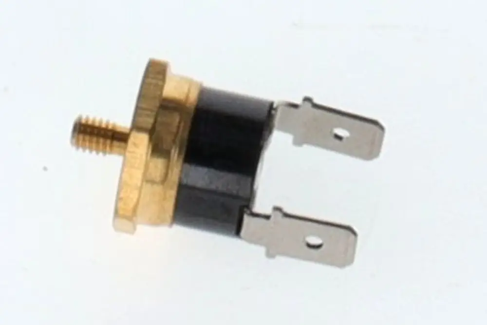 Bimetallschalter von Bosch mit einem metallischen Körper und Anschlussklemmen, geeignet zur Temperatursteuerung in verschiedenen Anwendungen.